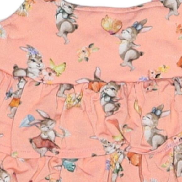 Posh Peanut Pink Spring Dancing Bunny Bubble Romper Size 3-6M - Picture 2 of 4